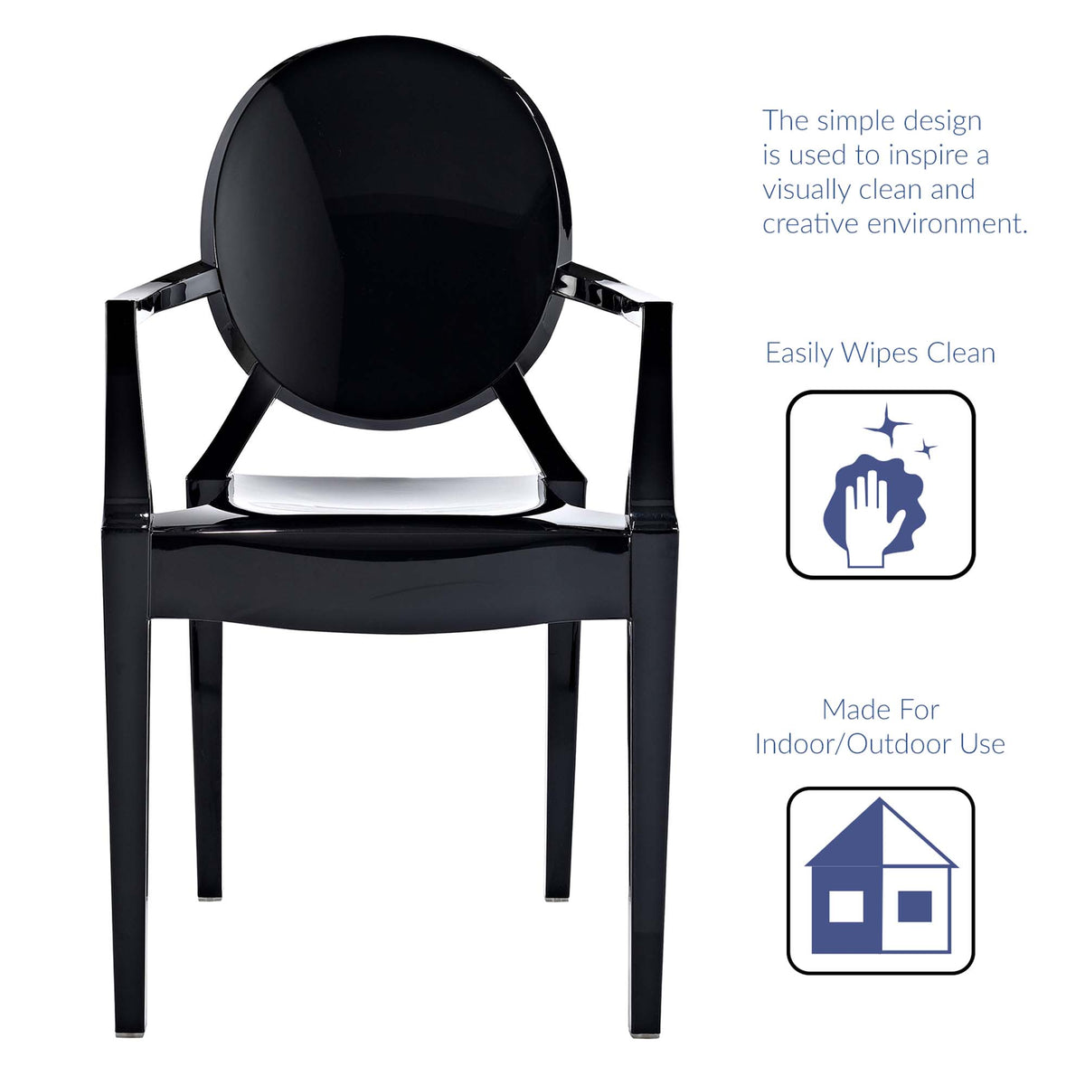 Casper Dining Armchair - Black