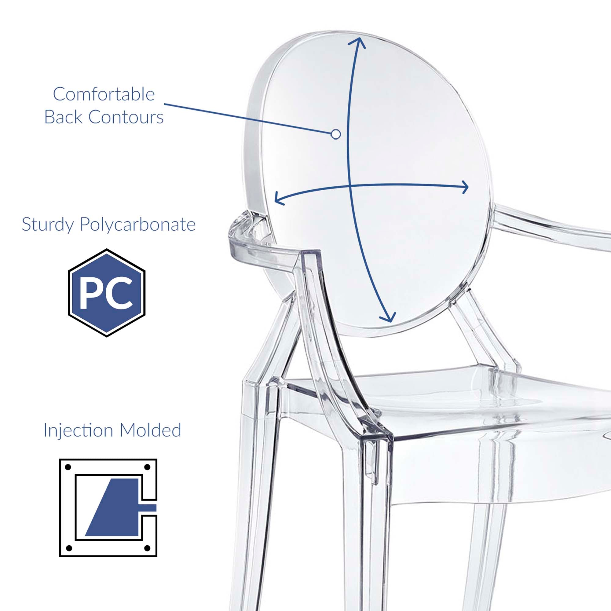 Casper Dining Armchair - Clear