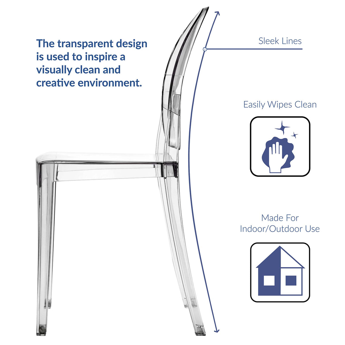 Casper Dining Side Chair - Clear