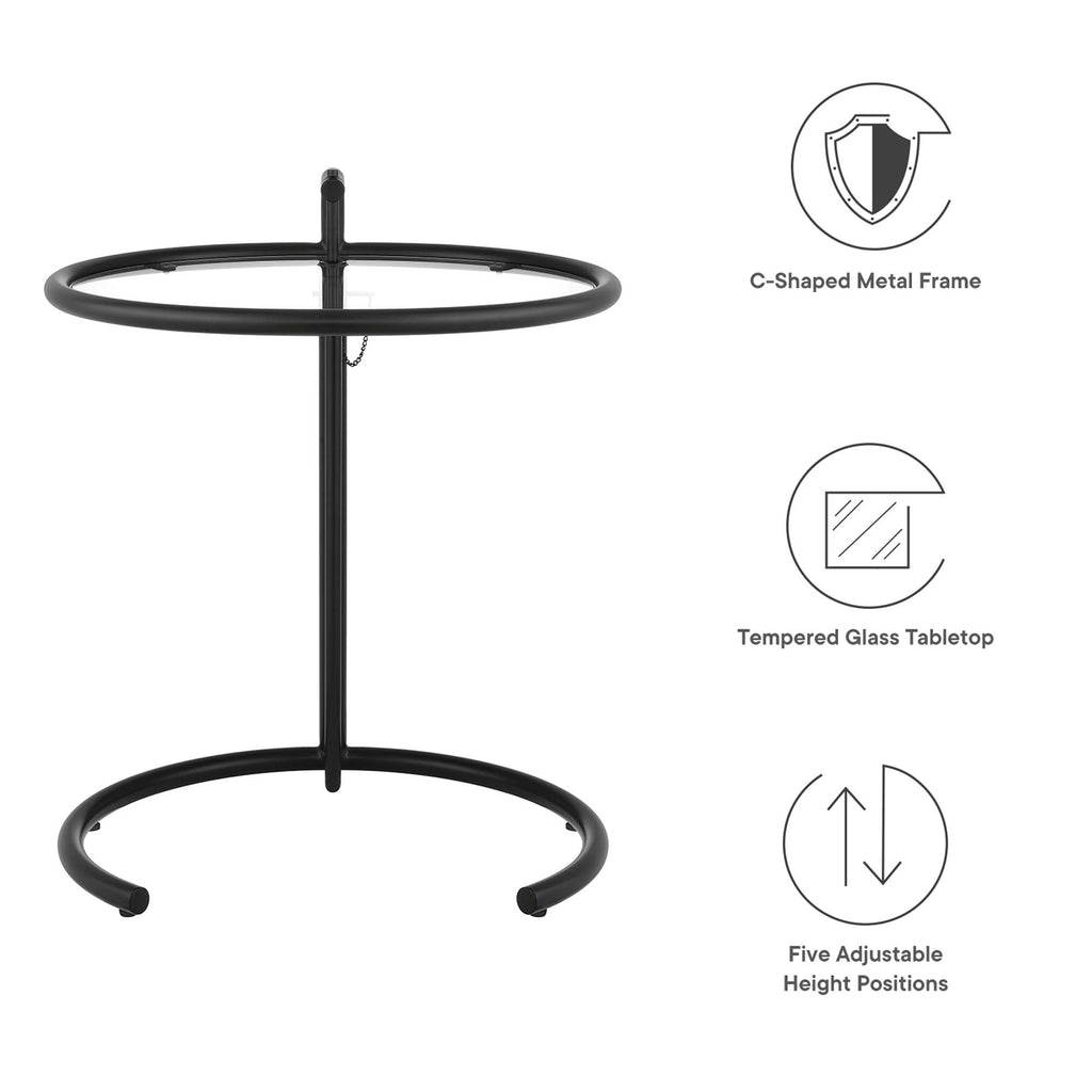 Eileen Gray Metal Side Table - Black
