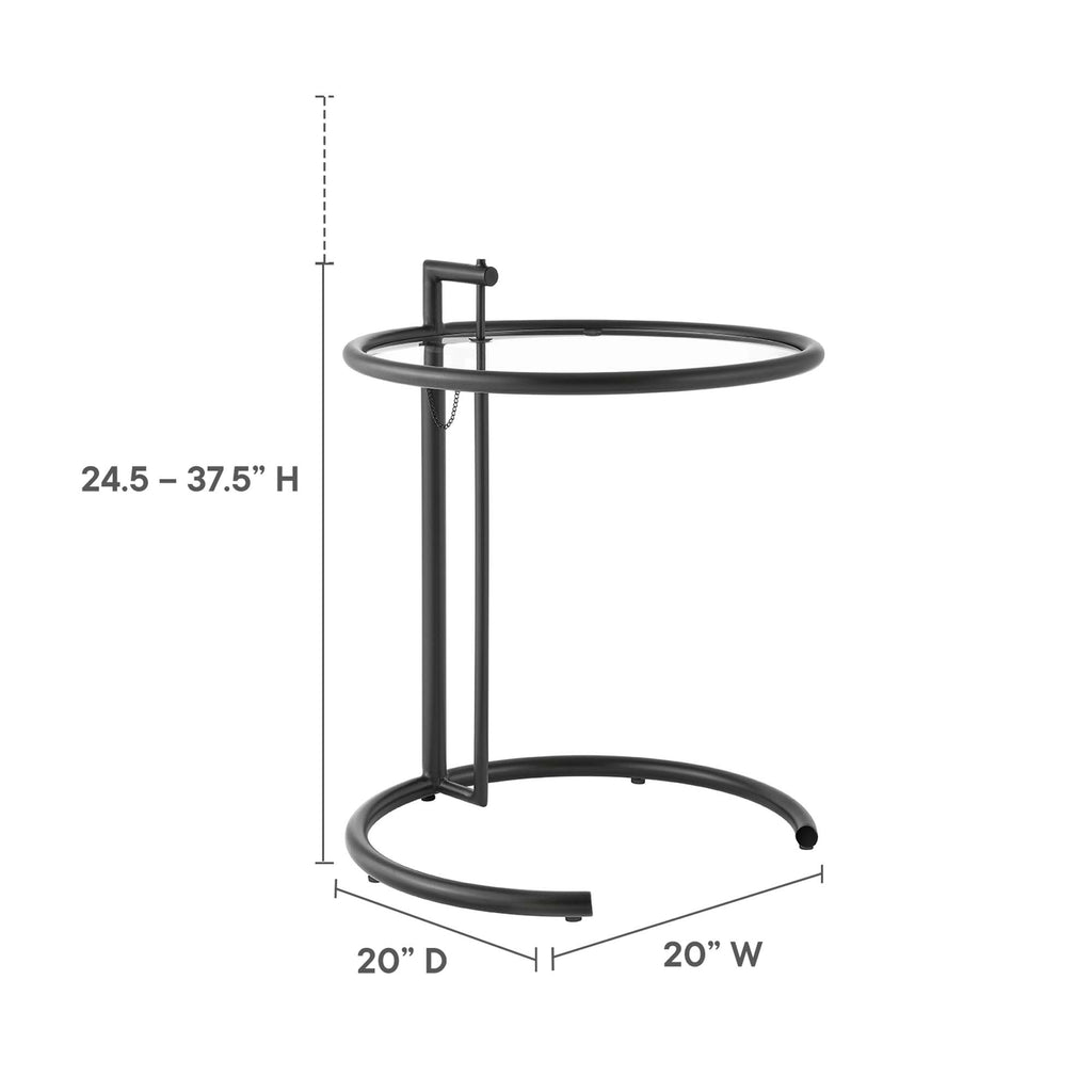Eileen Gray Metal Side Table - Black