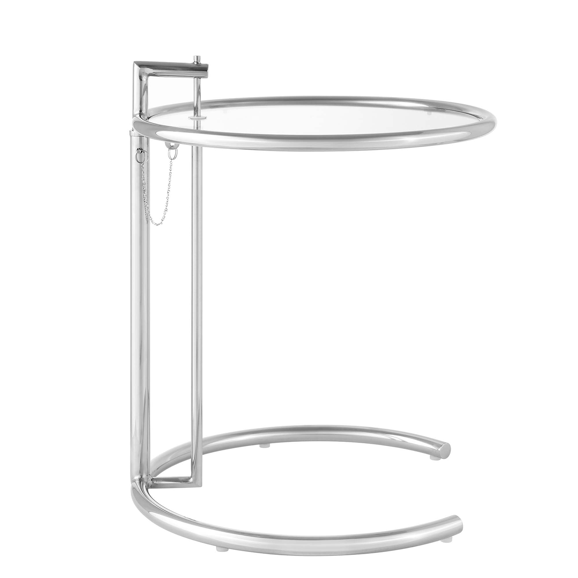 Eileen Gray Metal Side Table - Silver