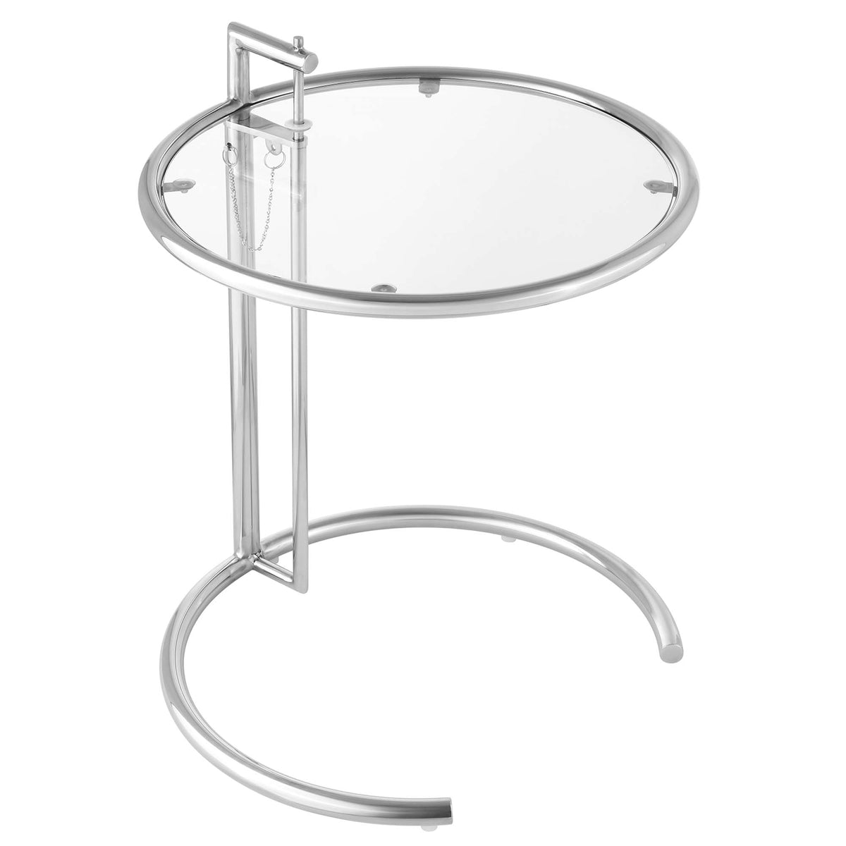 Eileen Gray Metal Side Table - Silver