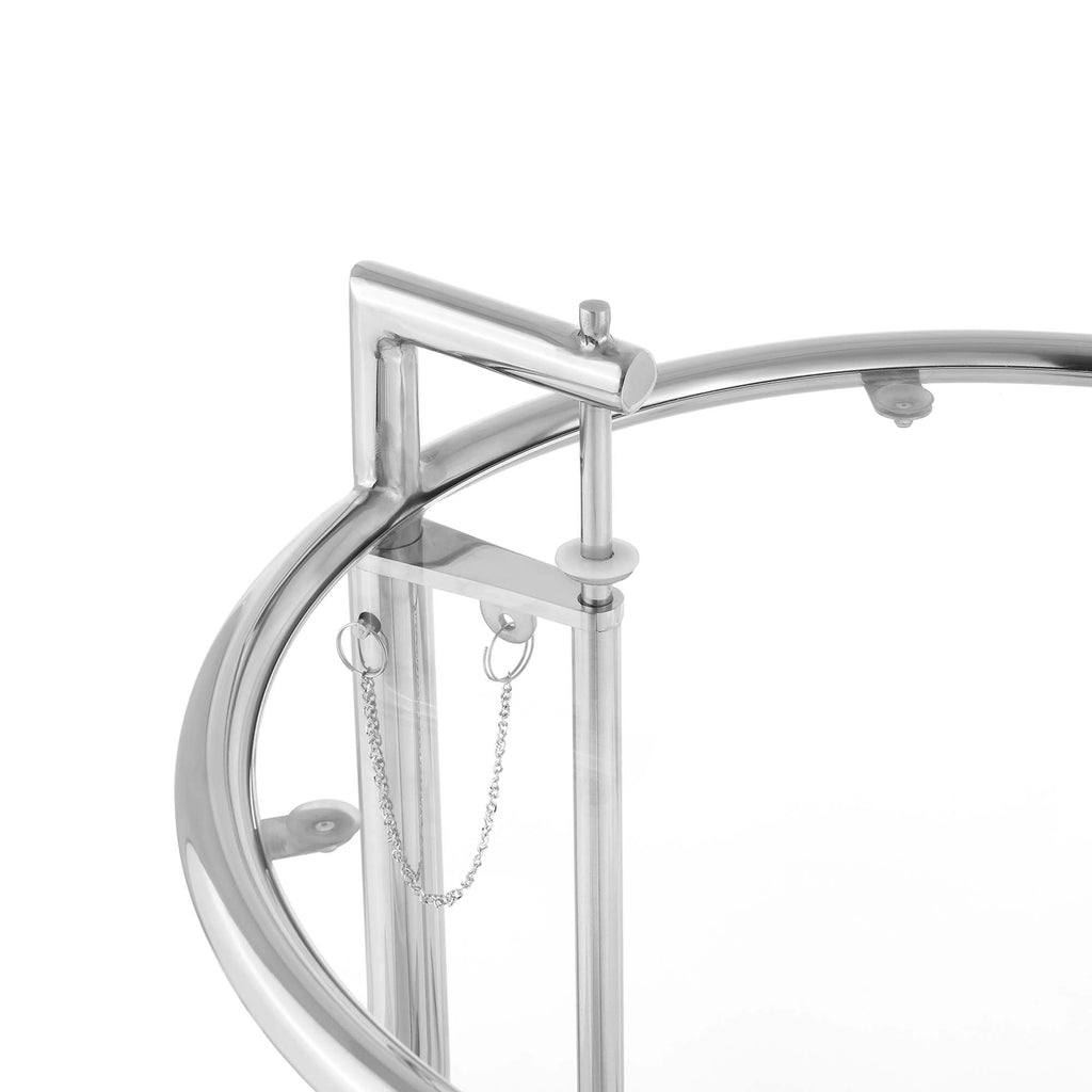 Eileen Gray Metal Side Table - Silver