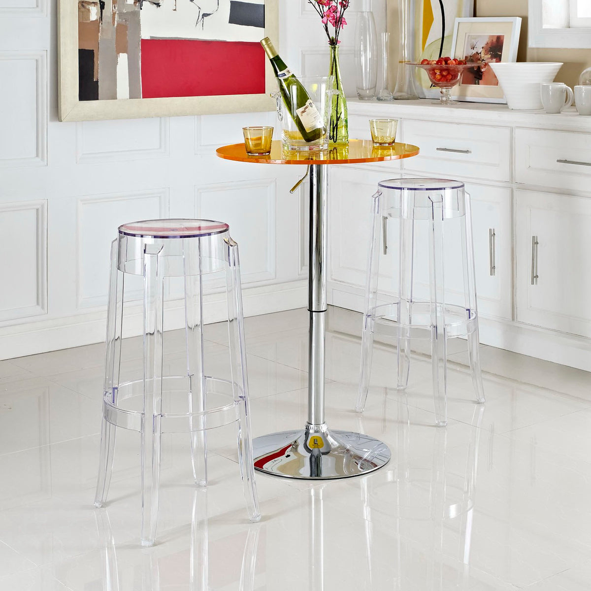Casper Bar Stool Set of 2 - Clear