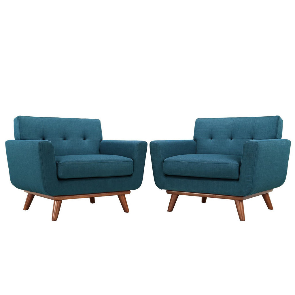 Engage Wood Armchair Set of 2 - Azure