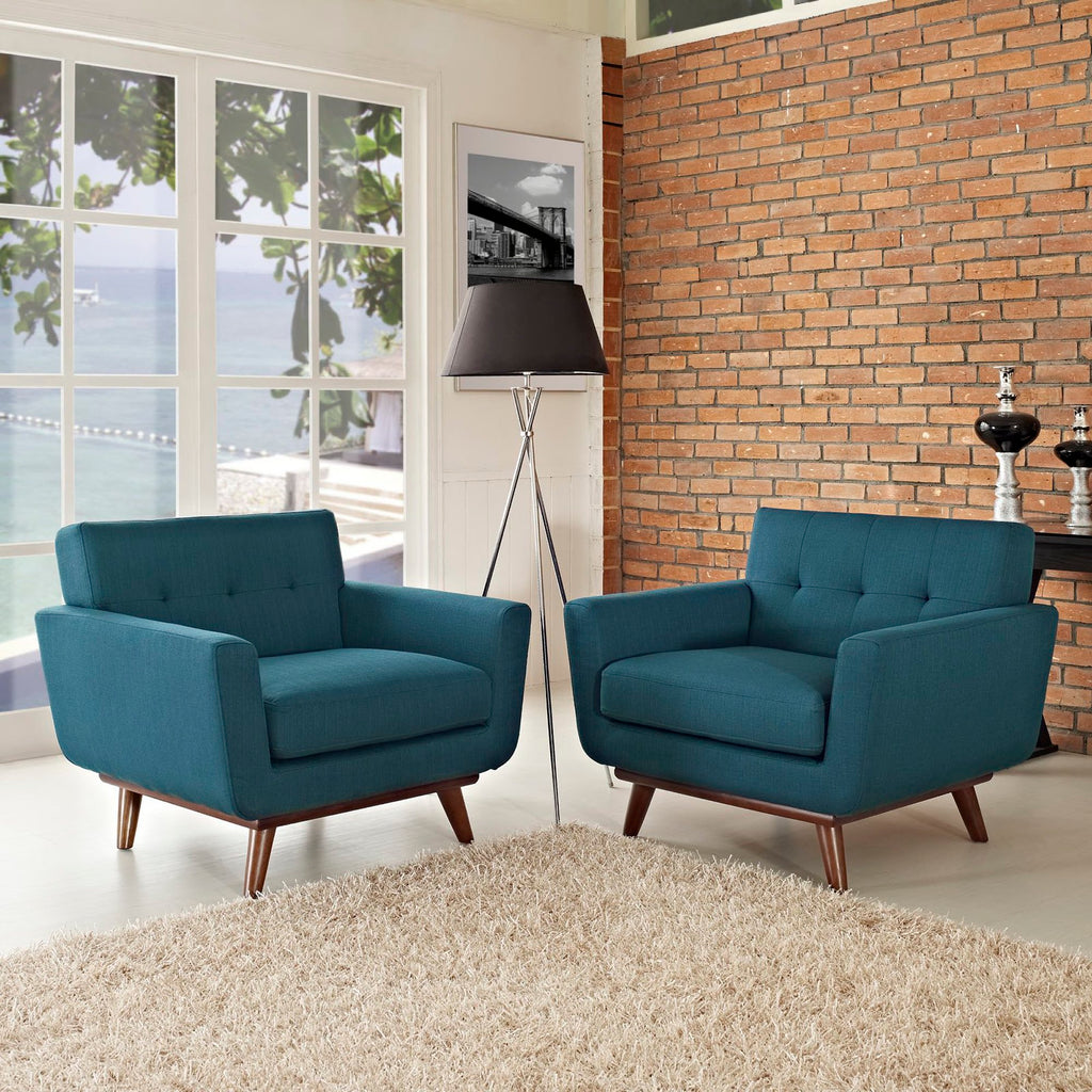Engage Wood Armchair Set of 2 - Azure