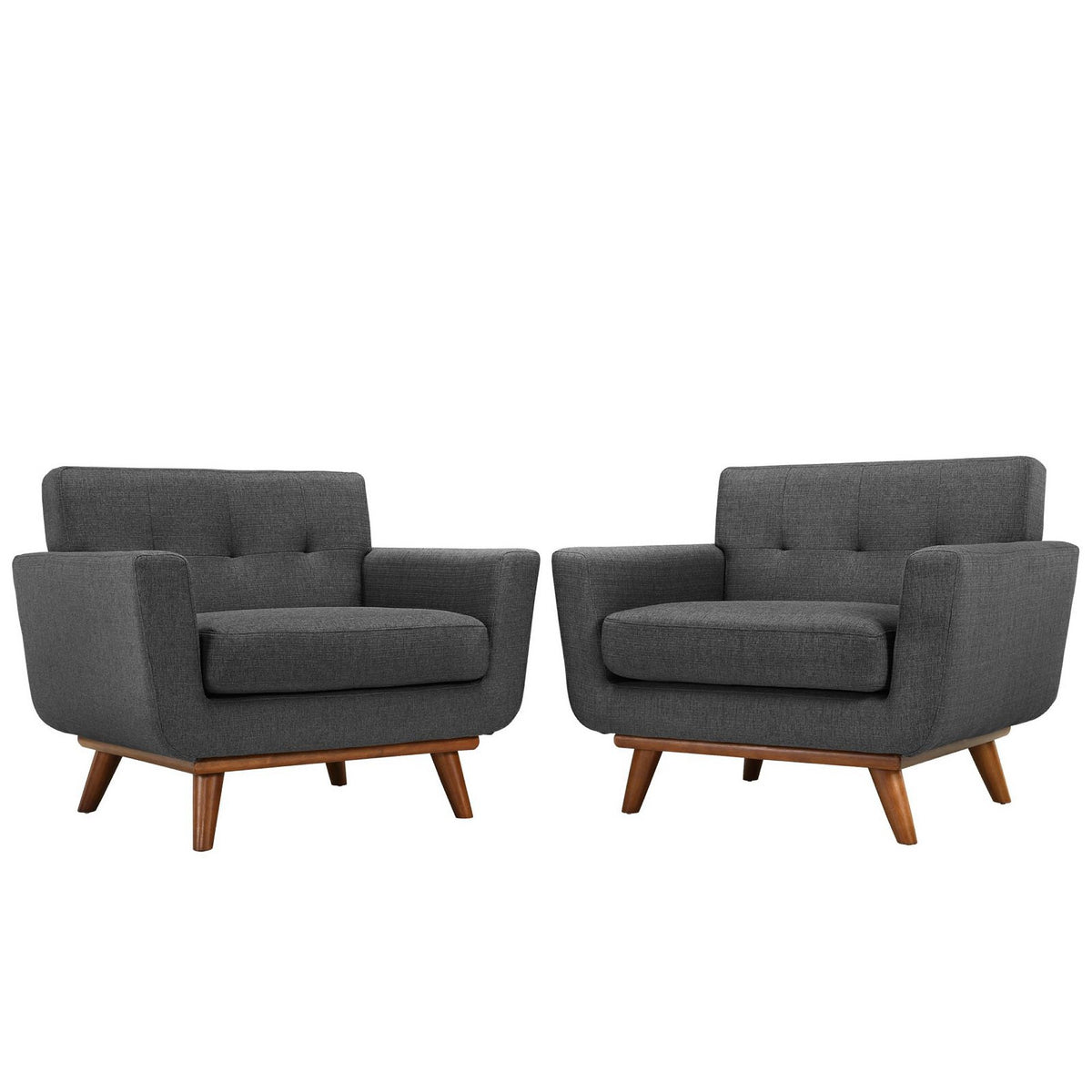 Engage Wood Armchair Set of 2 - Gray