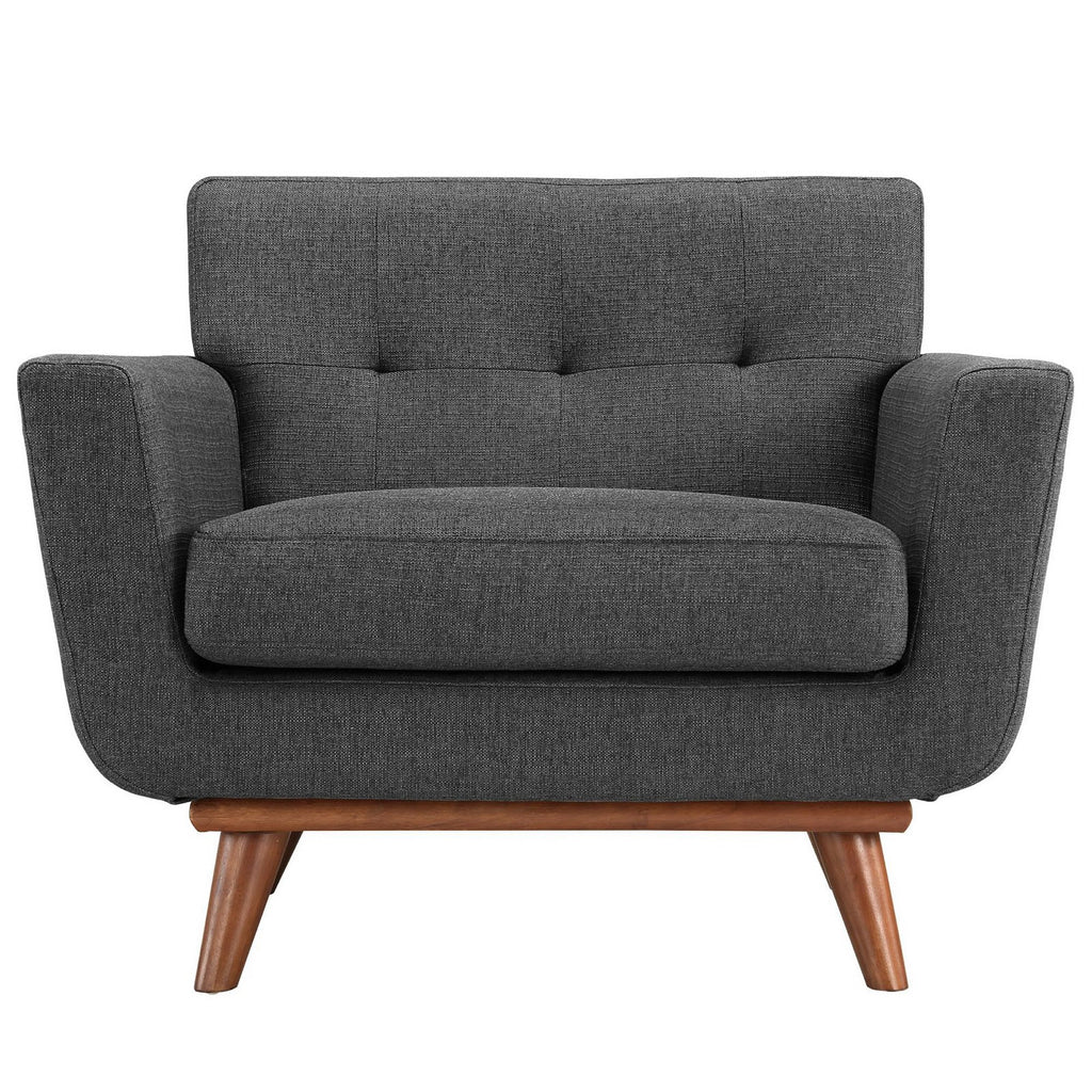 Engage Wood Armchair Set of 2 - Gray