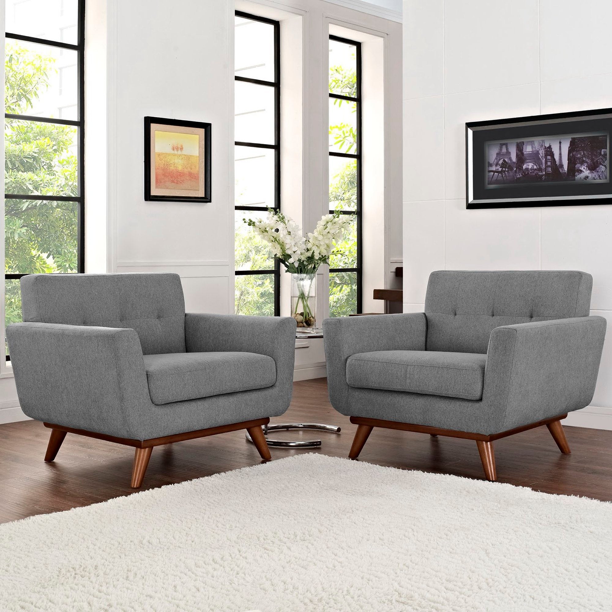 Engage Wood Armchair Set of 2 - Expectation Gray