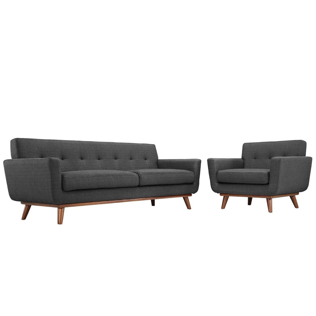 Engage Armchair and Sofa Set of 2 - Gray