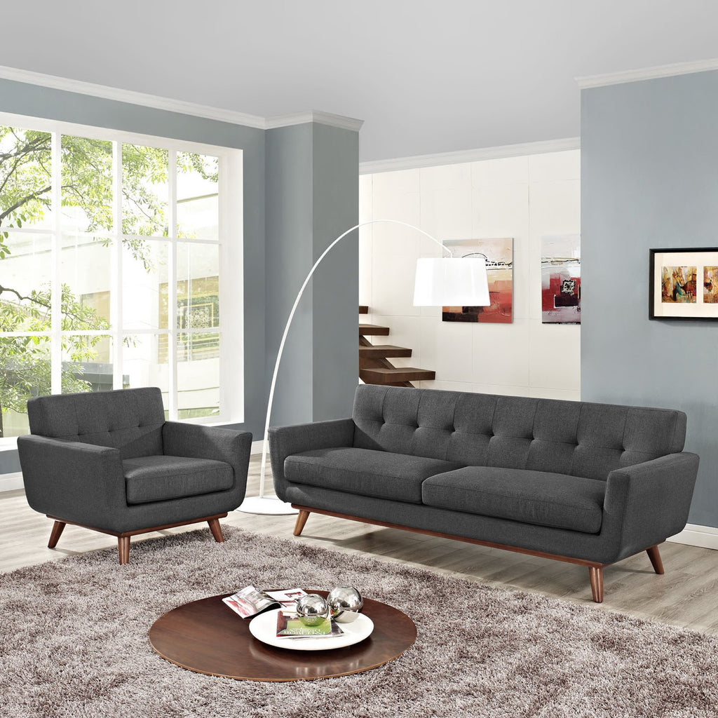 Engage Armchair and Sofa Set of 2 - Gray