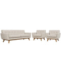 Engage Armchairs and Sofa Set of 3 - Beige