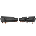 Engage Armchairs and Sofa Set of 3 - Gray