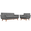 Engage Armchair and Loveseat Set of 2 - Expectation Gray