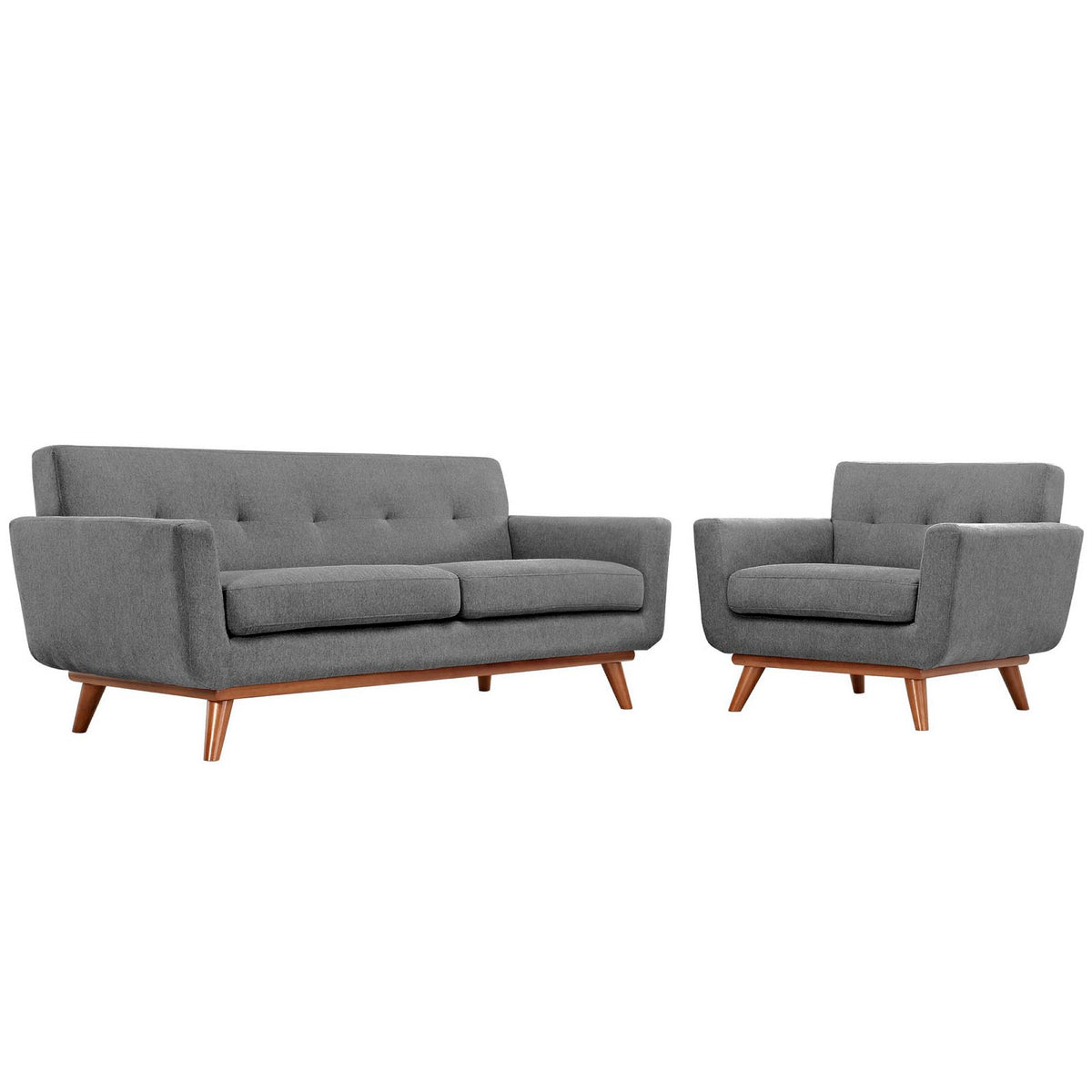 Engage Armchair and Loveseat Set of 2 - Expectation Gray