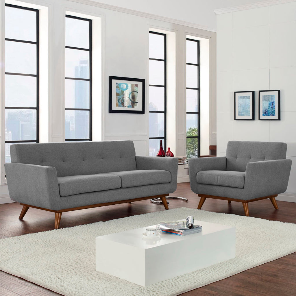 Engage Armchair and Loveseat Set of 2 - Expectation Gray