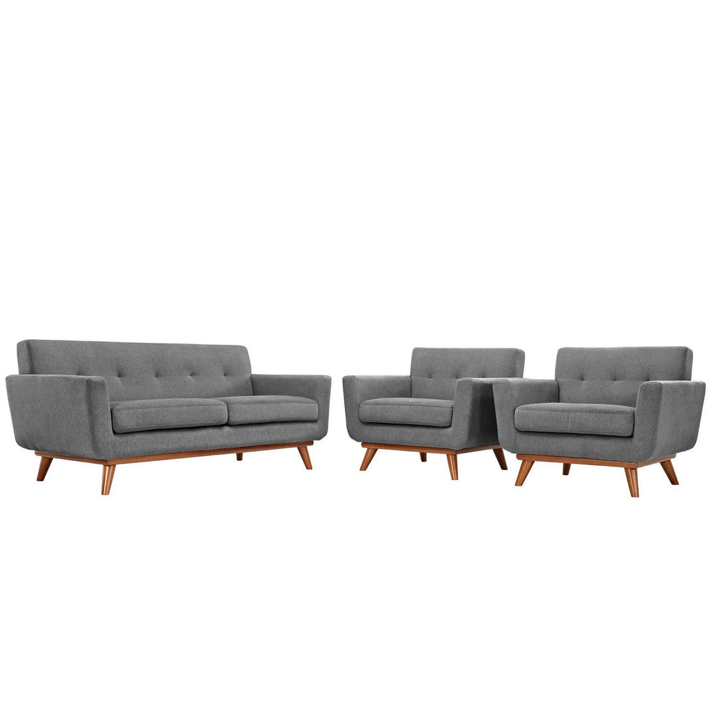 Engage Armchairs and Loveseat Set of 3 - Expectation Gray