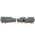 Engage Armchairs and Loveseat Set of 3 - Expectation Gray
