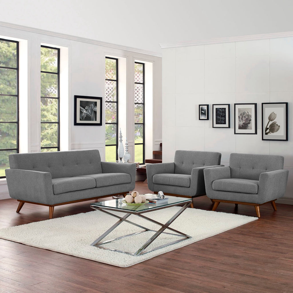 Engage Armchairs and Loveseat Set of 3 - Expectation Gray