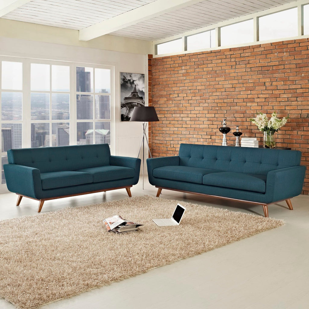 Engage Loveseat and Sofa Set of 2 - Azure