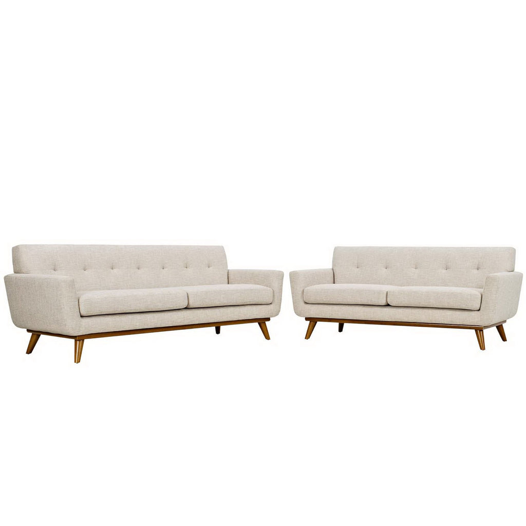 Engage Loveseat and Sofa Set of 2 - Beige