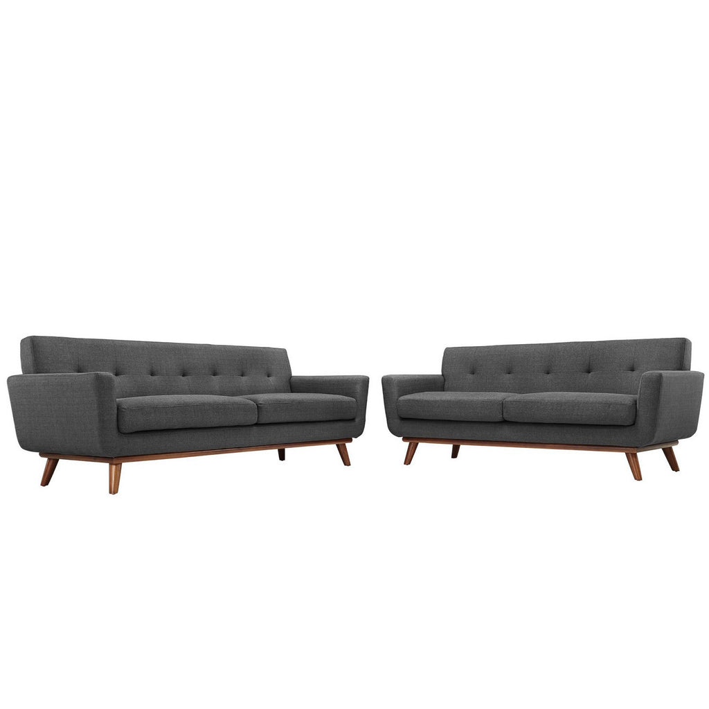 Engage Loveseat and Sofa Set of 2 - Gray