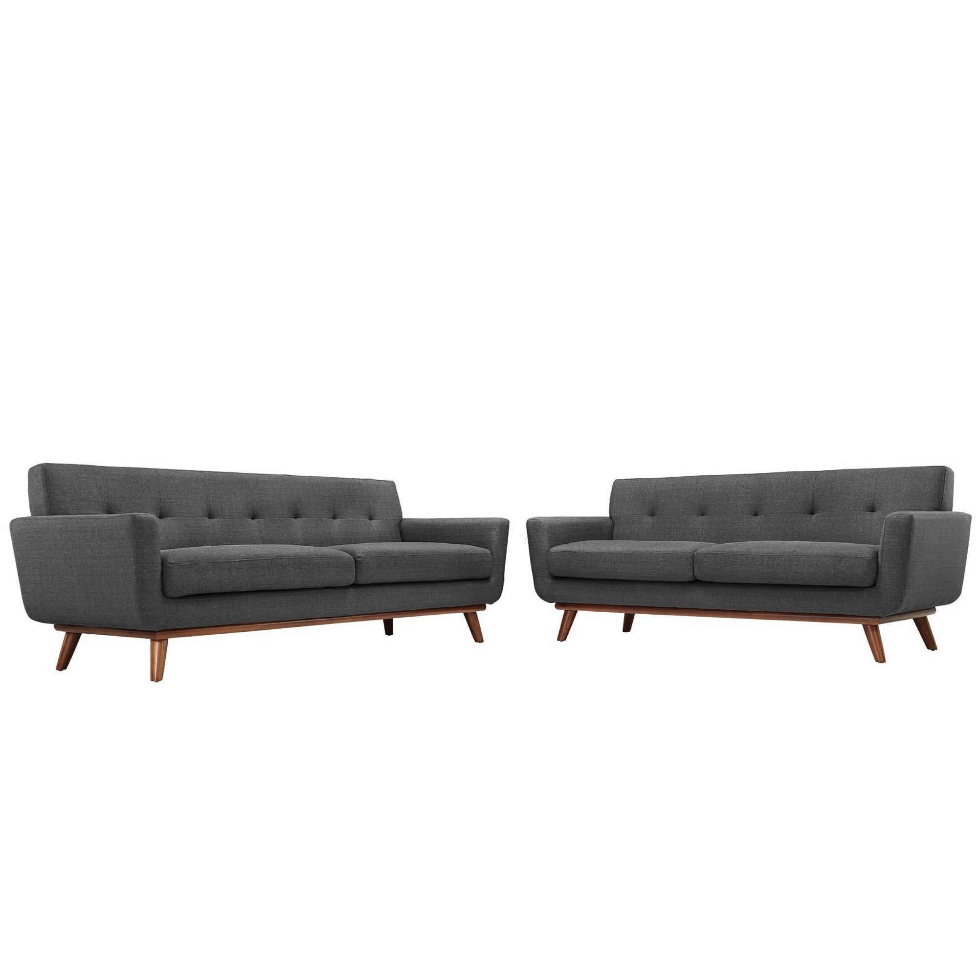 Engage Loveseat and Sofa Set of 2 - Gray