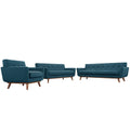 Engage Sofa Loveseat and Armchair Set of 3 - Azure