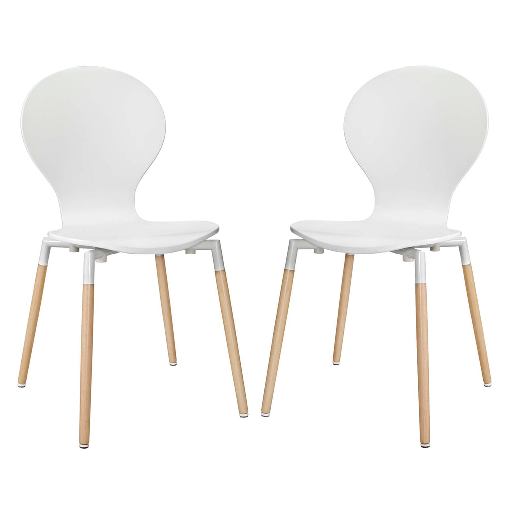 Path Dining Chair Set of 2 - White