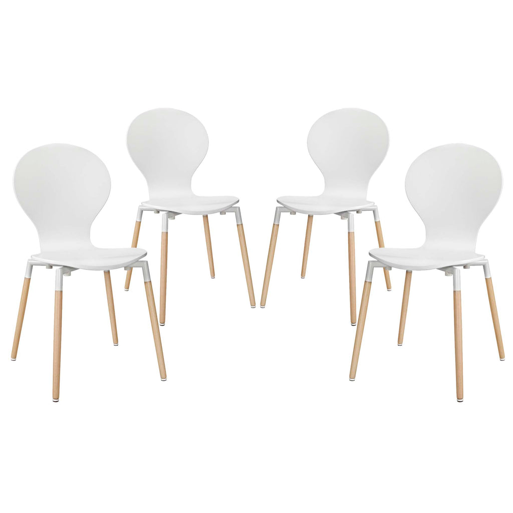 Path Dining Chair Set of 4 - White