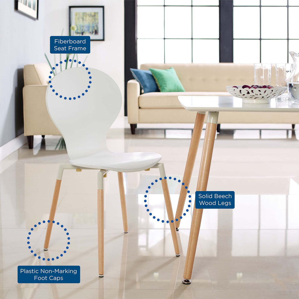Path Dining Chair Set of 4 - White