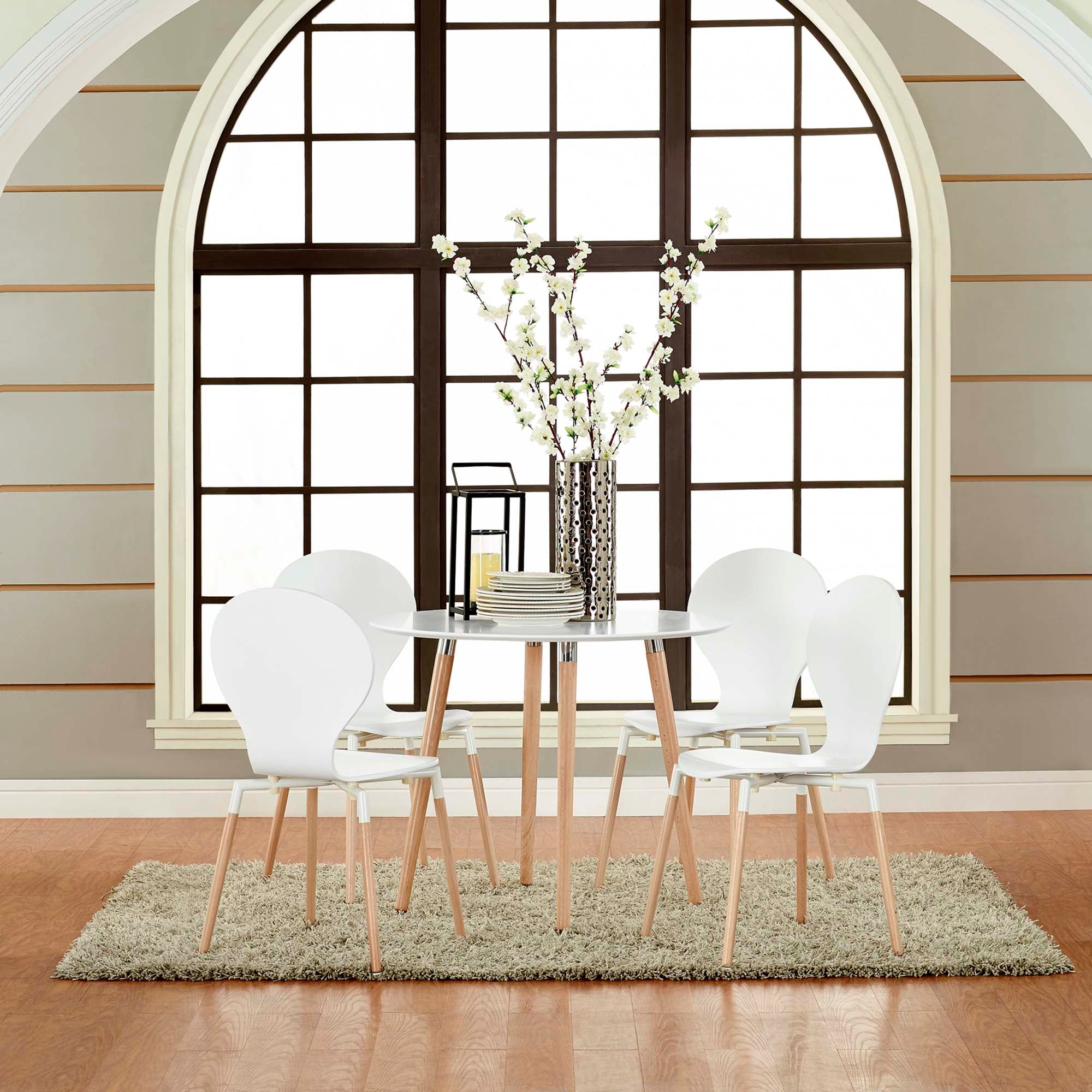Path Dining Chair Set of 4 - White