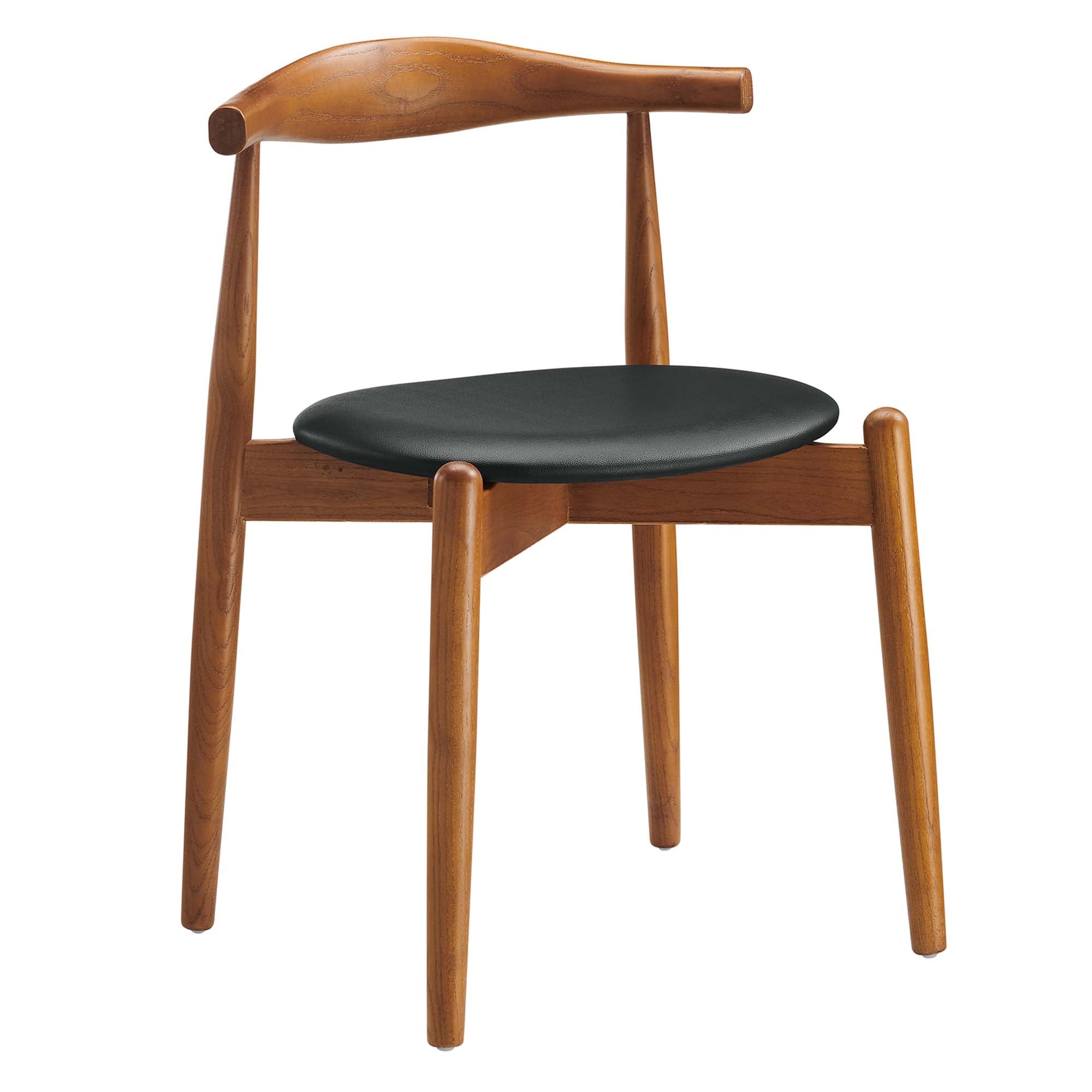 Stalwart Dining Side Chairs Set of 2 - Dark Walnut Black