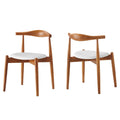 Stalwart Dining Side Chairs Set of 2 - Dark Walnut White