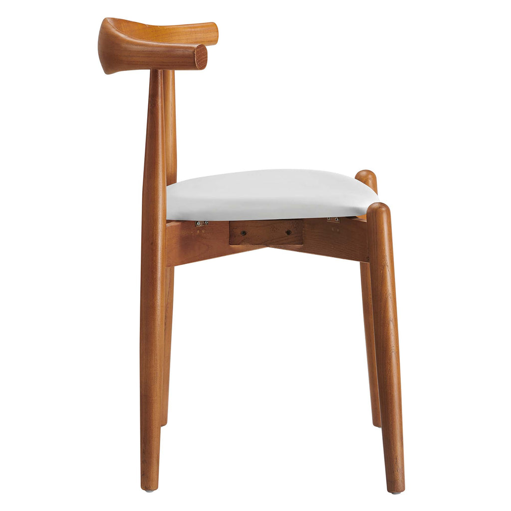 Stalwart Dining Side Chairs Set of 2 - Dark Walnut White