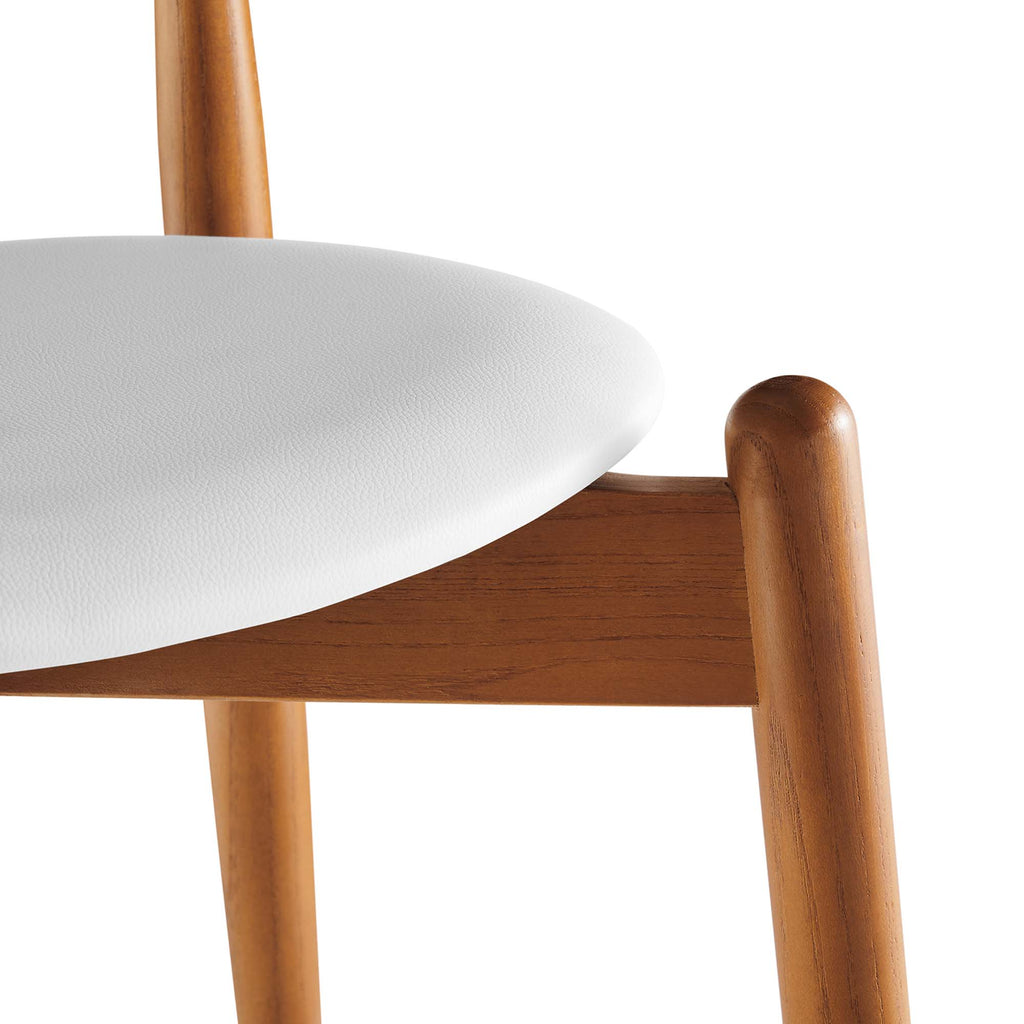 Stalwart Dining Side Chairs Set of 2 - Dark Walnut White