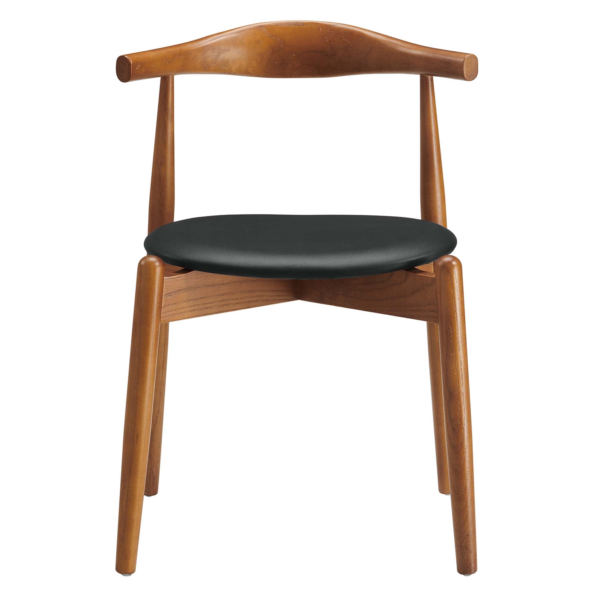 Stalwart Dining Side Chairs Set of 4 - Dark Walnut Black