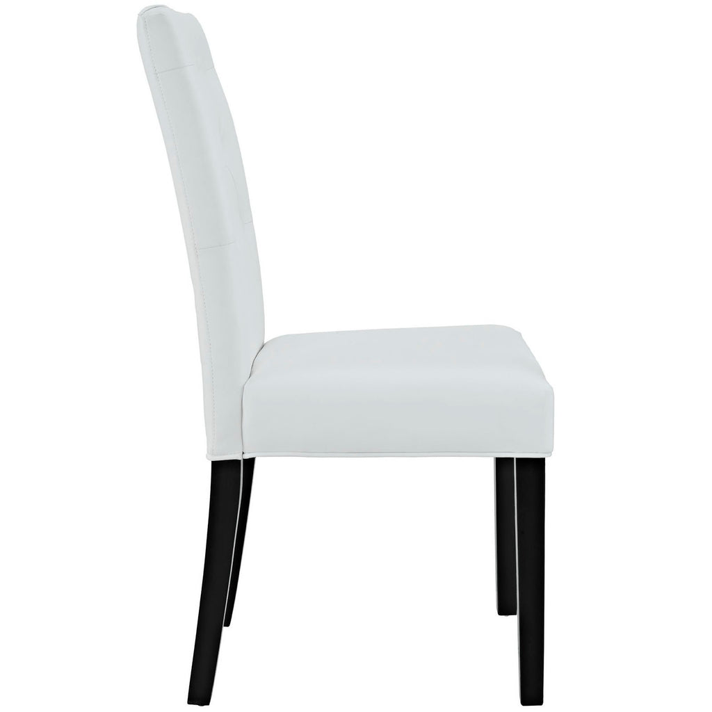 Confer Dining Vinyl Side Chair - White