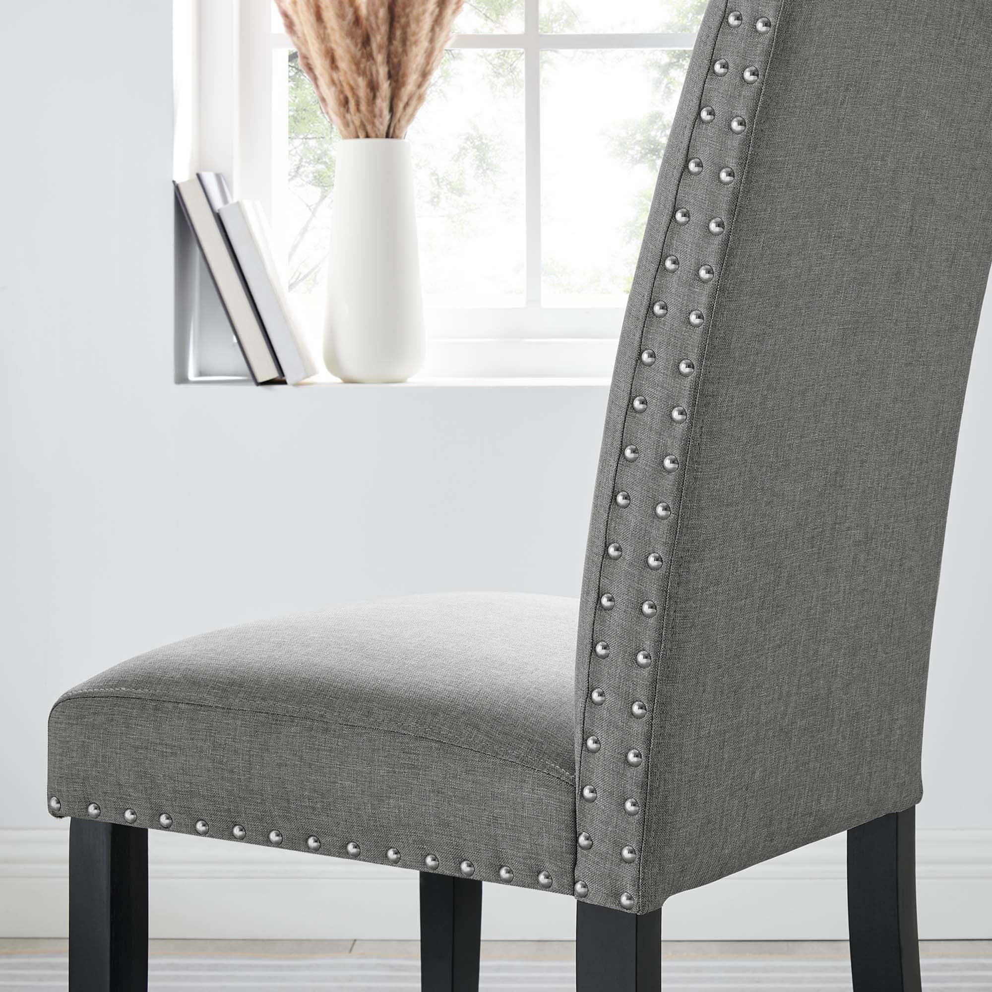 Parcel Dining Upholstered Fabric Side Chair - Light Gray