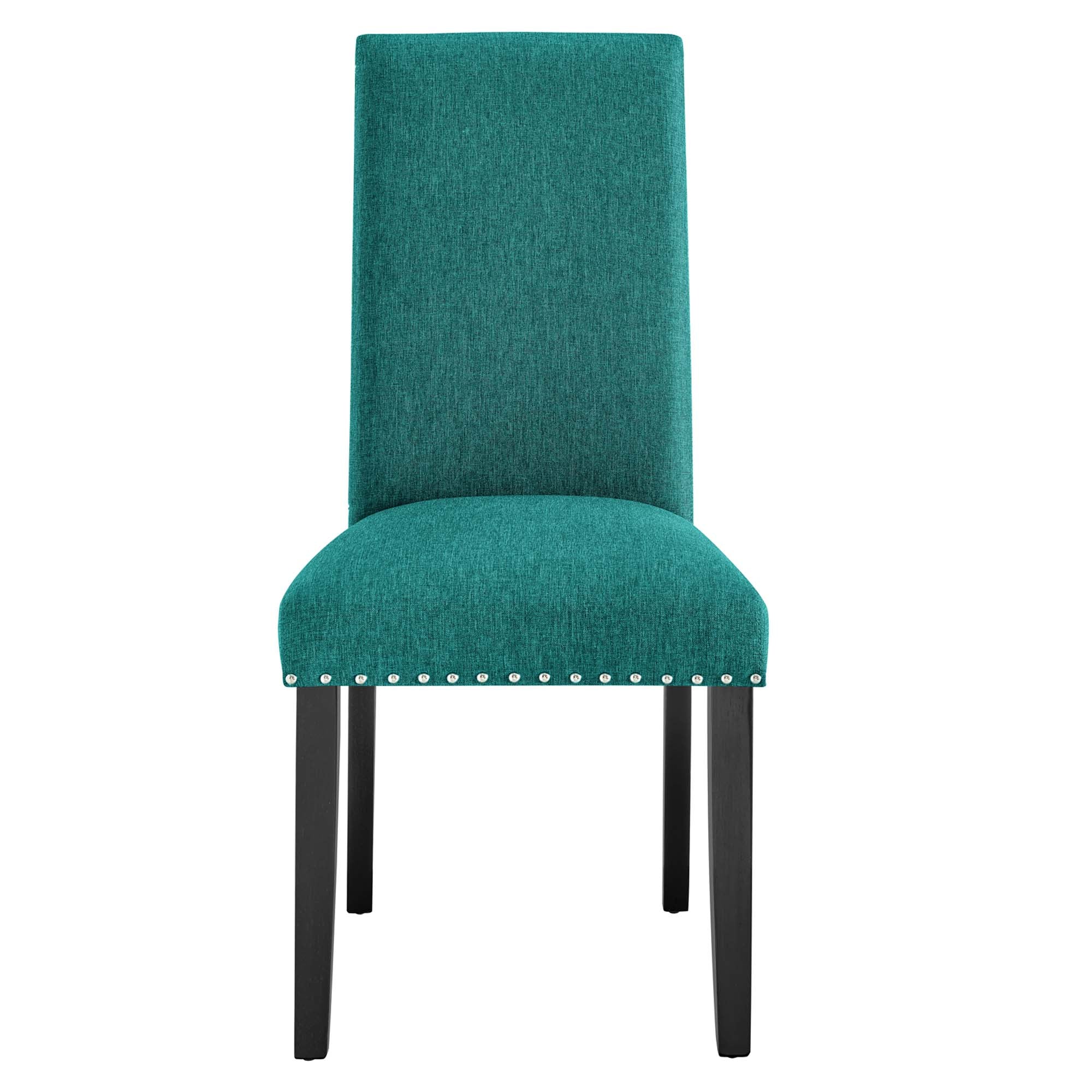 Parcel Dining Upholstered Fabric Side Chair - Teal
