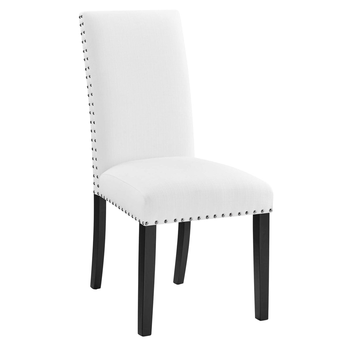 Parcel Dining Upholstered Fabric Side Chair - White