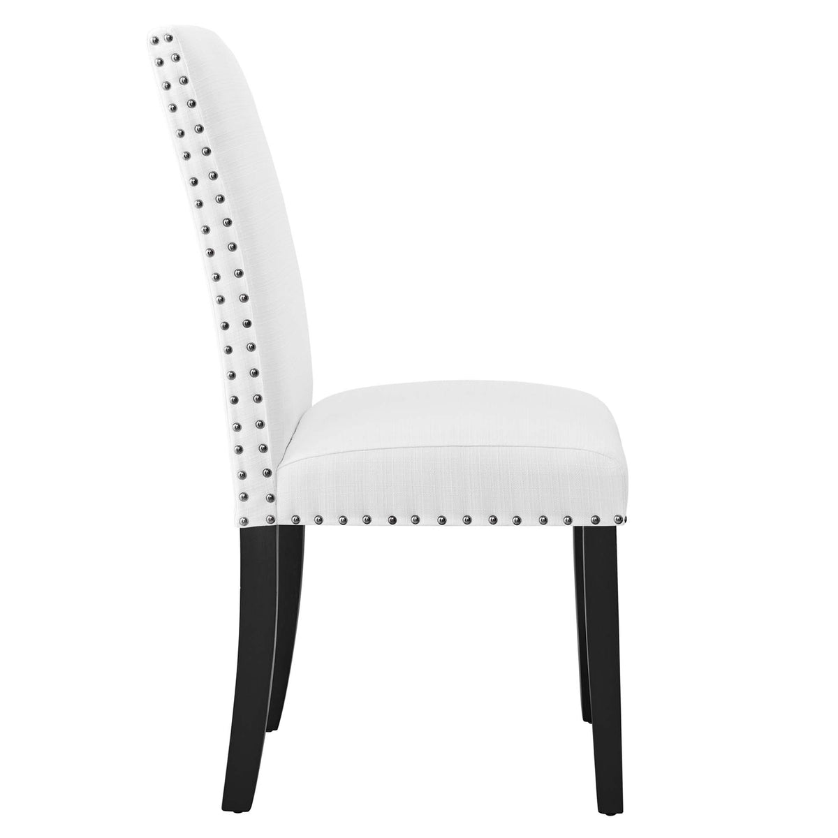 Parcel Dining Upholstered Fabric Side Chair - White