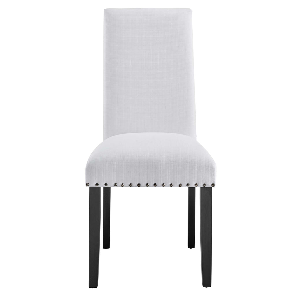 Parcel Dining Upholstered Fabric Side Chair - White