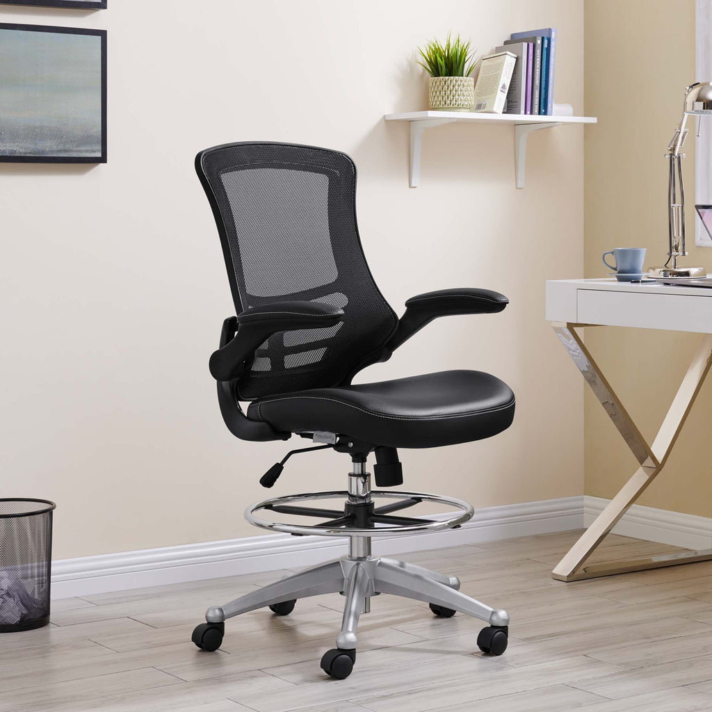 Attainment Vinyl Drafting Chair - Black