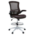 Attainment Vinyl Drafting Chair - Brown