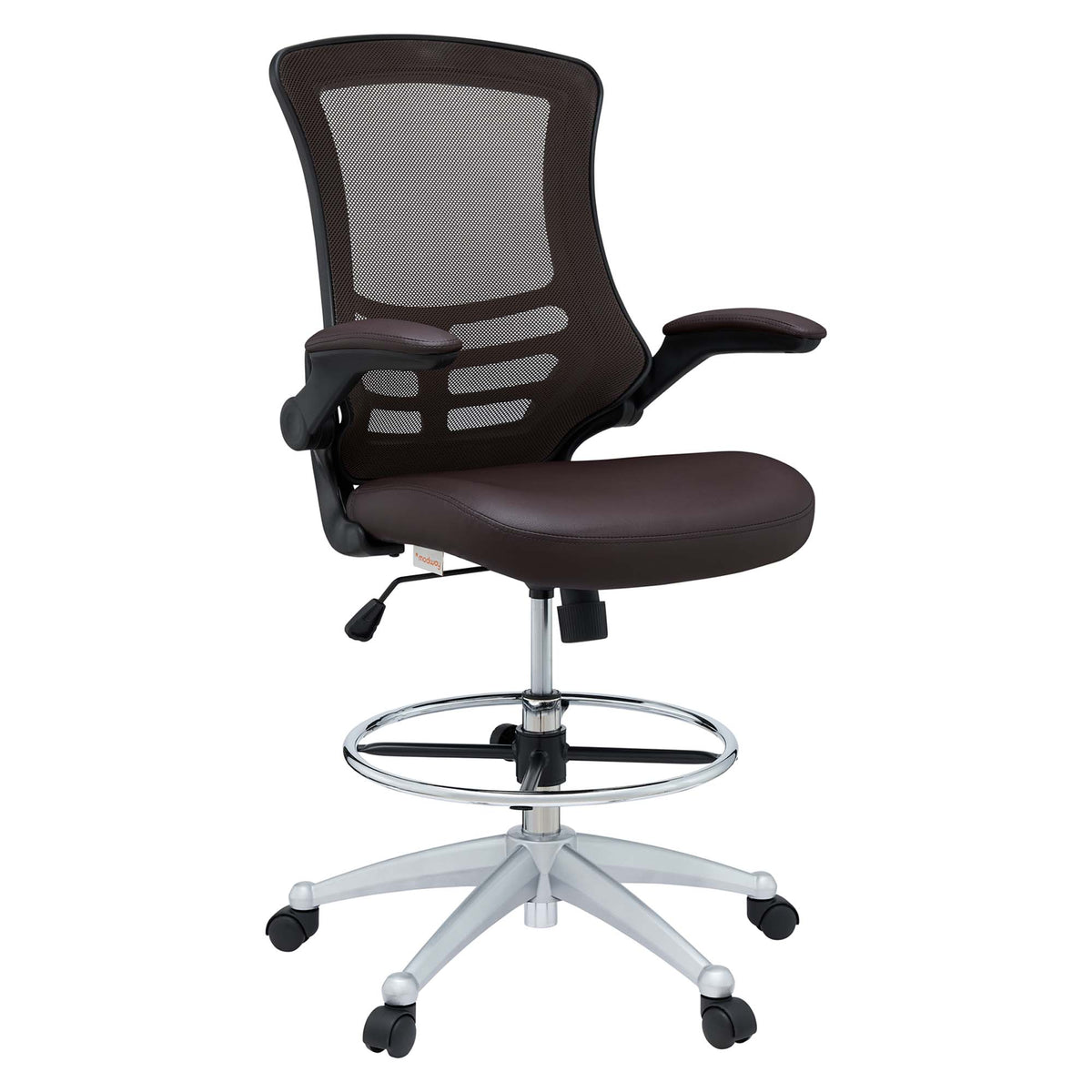 Attainment Vinyl Drafting Chair - Brown