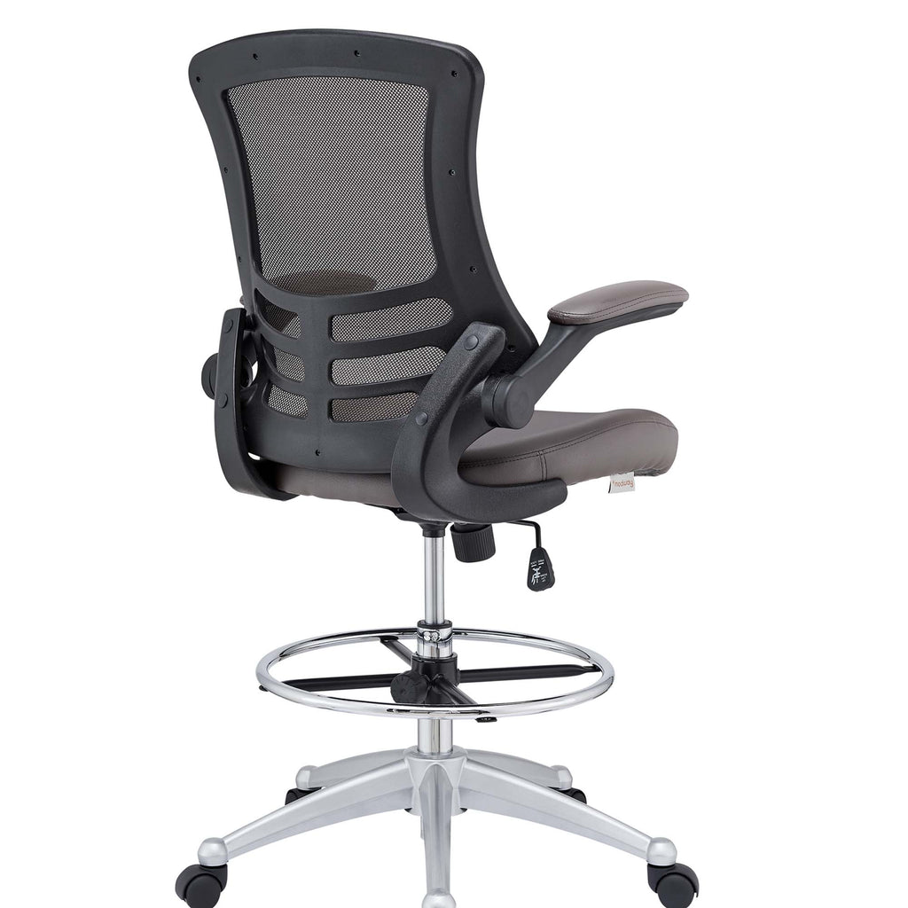 Attainment Vinyl Drafting Chair - Brown