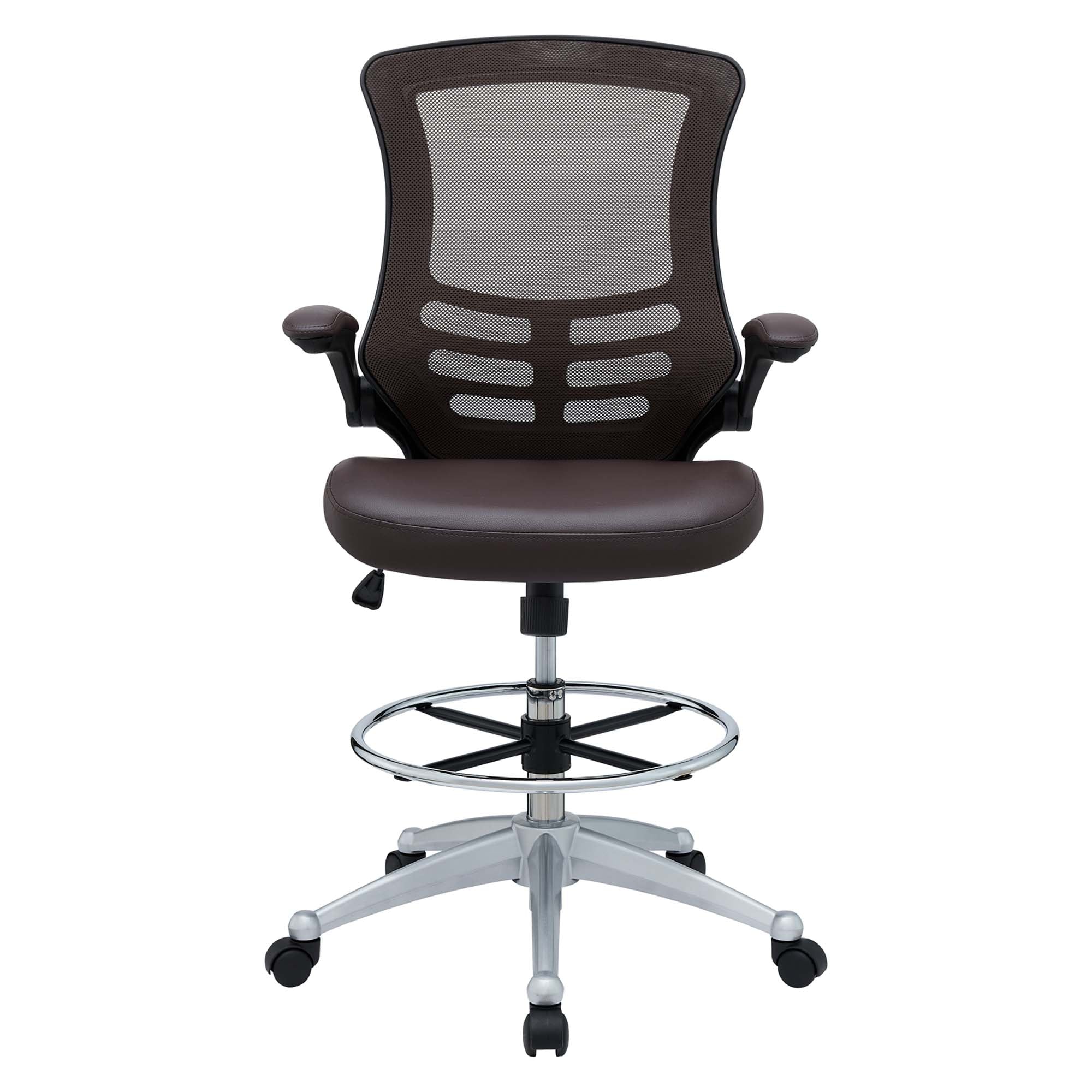 Attainment Vinyl Drafting Chair - Brown