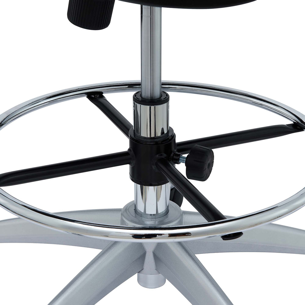 Attainment Vinyl Drafting Chair - Brown